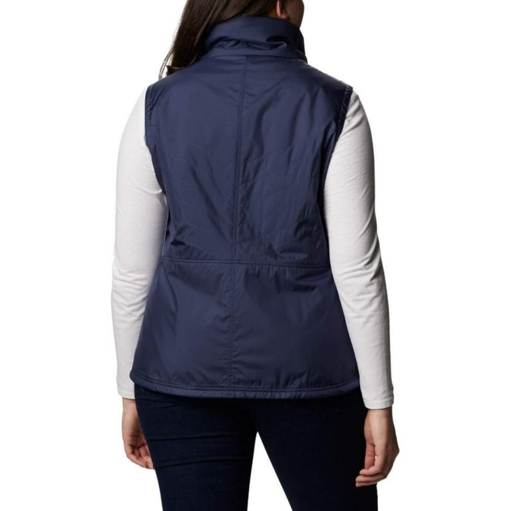 Columbia Mix It Around II Vest Womens Medium Quilted Navy Blue Full Zip Hiking - Picture 15 of 16